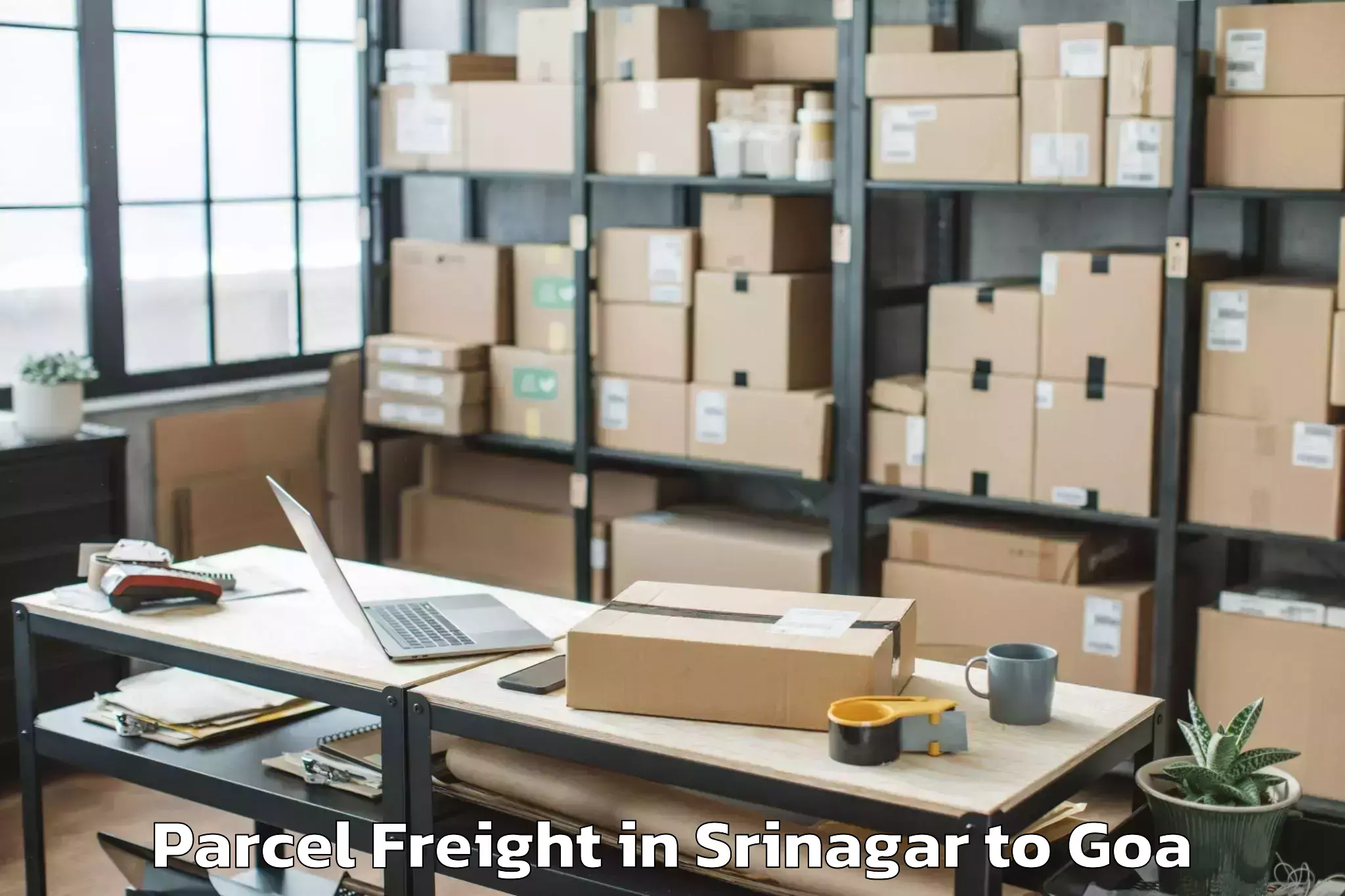 Hassle-Free Srinagar to Dabolim Airport Goi Parcel Freight